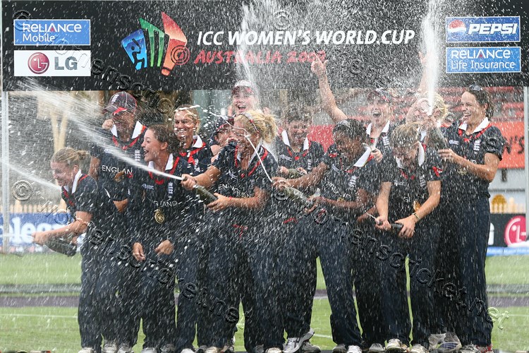 [England Team in 2009 celebrate winning the World Cup]  Don Miles
